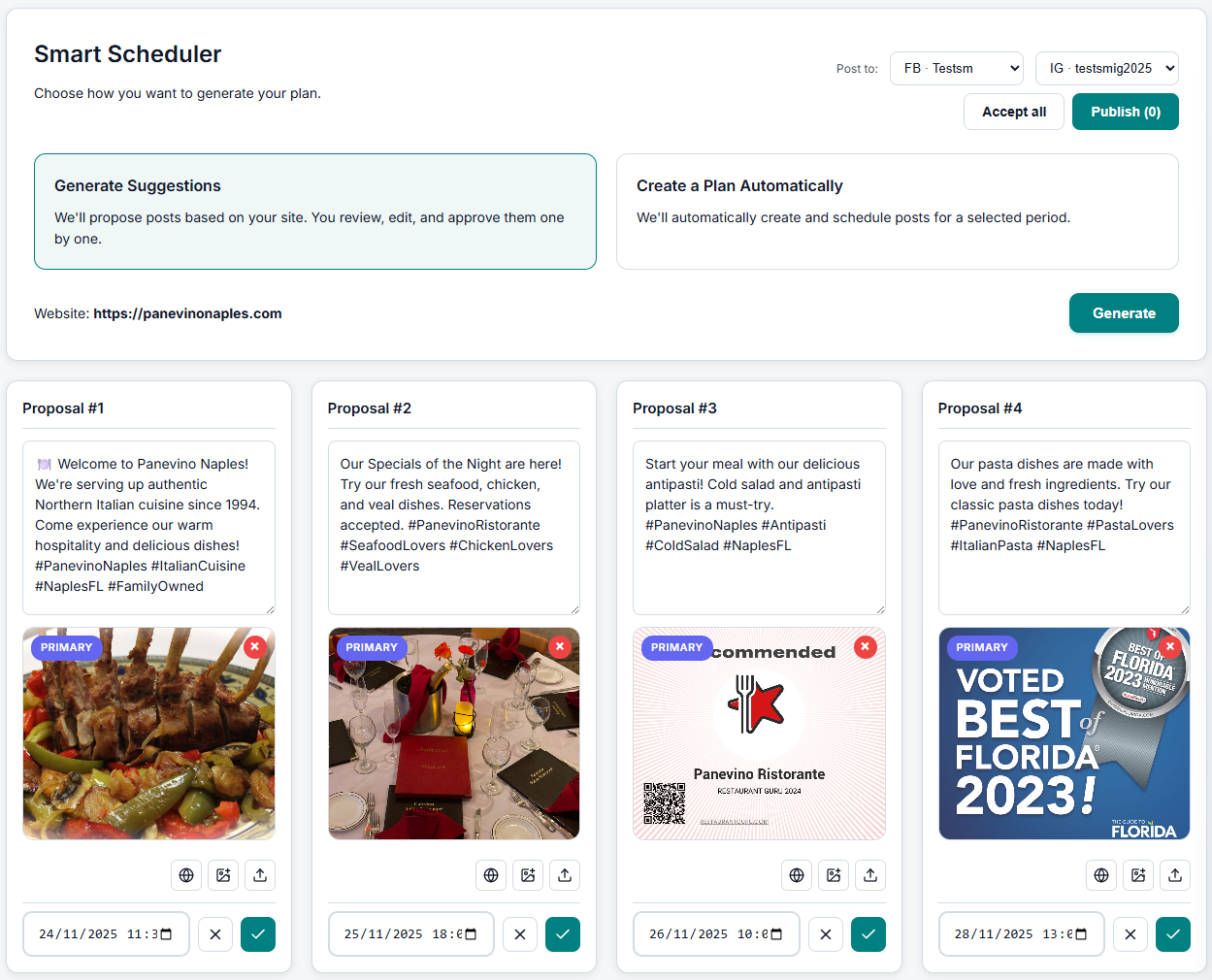 Smart Scheduler interface preview
